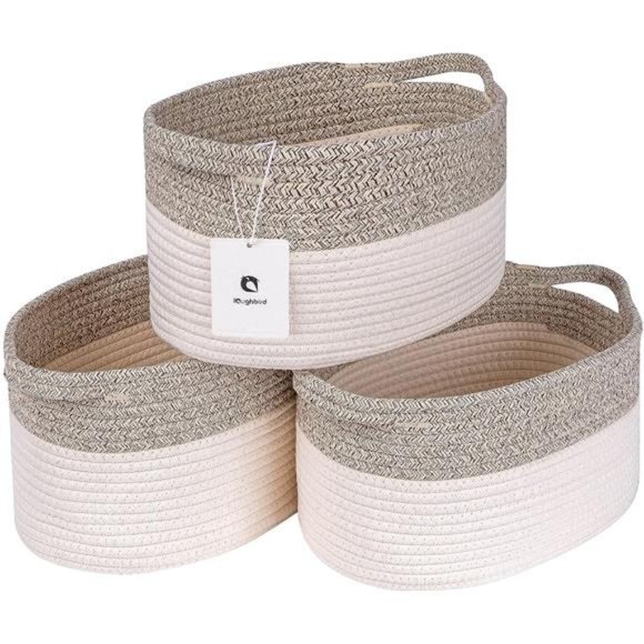 Cube Shelf Storage Baskets for Organizing Cotton Rope basketWoven Basket